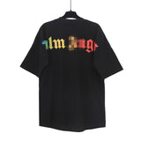 Palm Angle T Shirts Colorful Letter Logo Printing