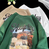 Men T Shirt Youth Summer Loose Casual