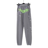 Sp5der Hoodie & Sweatpants 2 Piece Set Spider Web Three-Dimensional Foaming