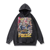 Mens Vintage Hoodie print wash jacket sweater