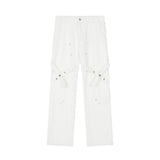 Men Jeans Rivet Punk Overalls