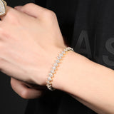 Bracelet Full Diamond Spring Button Horse Eye Bracelet Hip Hop Micro Zircon Spectrum St. Valentine's