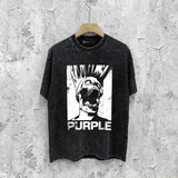 Purple Brand Distressed T Shirts Short Sleeve
