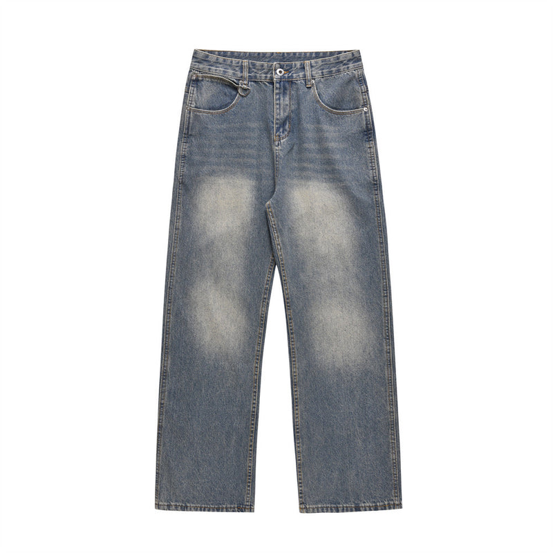 Men Jeans Casual Trousers Retro Loose
