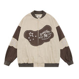 Women Jackets Retro Style Embroidered Baseball Jacket Tooling