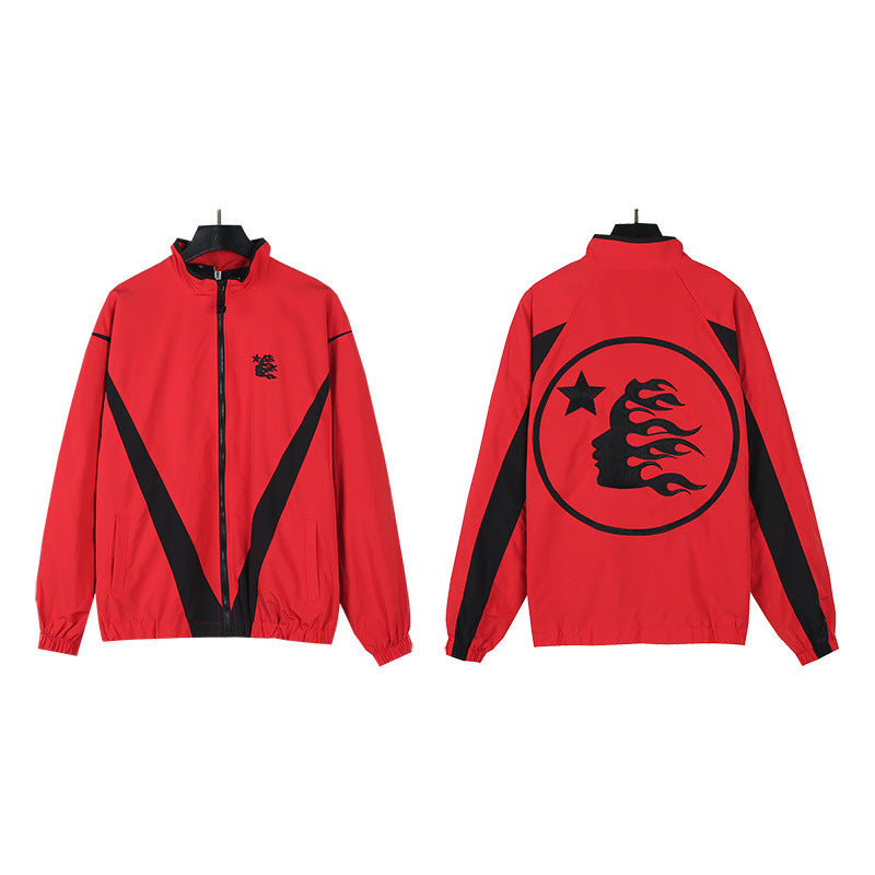 Hellstar Jackets & Sweatpants Flight Jacket Windbreaker Jacket Zip Sports Casual Trousers