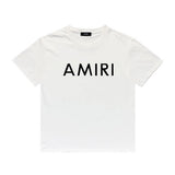 Amiri T Shirt Letter Print Casual Hip Hop round Neck Short Sleeve T-shirt