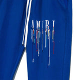 Amiri Jeans Color Foam Letters Splash-Ink Sweatpants for Men and Women