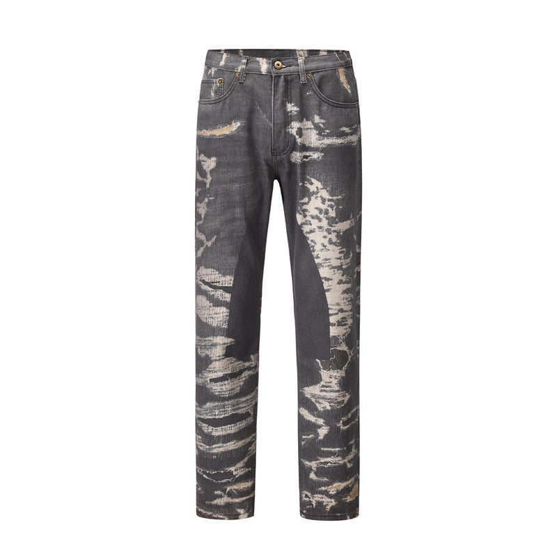 Men Jeans Digital Printing Hip Hop Loose Leisure