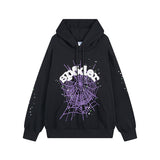 Sp5der Hoodie Spider Web Puff Print Leisure