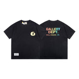 Gallery Dept T-Shirt Ink-splashing Tie-dye Alphabet Short Sleeve T-Shirt