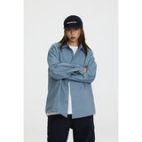 Unisex Shirt Solid Color Cotton Shirt