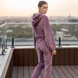 Women Co-Ords Winter Hooded Sweater Set Sports and Leisure