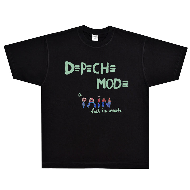 Rock Star T Shirt Depeche Mode T-shirt Rock American Retro Street Loose Baggy Trendy Men's Printed Short Sleeve