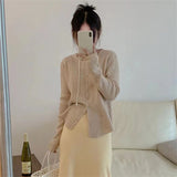 Women Knitted Cardigan Thermal Sweater