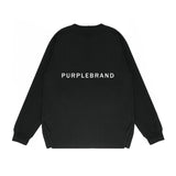 Purple Brand Long Sleeve T-Shirt Fashion Loose Long Sleeve Top