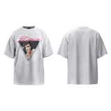 Unisex T-Shirts Loose Cotton Casual Elvis Portrait Print T-Shirt