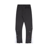 Gallery Dept Sweatpants Hand-painted splashed ink letter patch splicing casual trousers