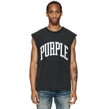 Purple Brand Distressed Tank T Shirts Distressed Sleeveless T-shirt Vest