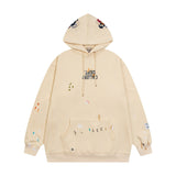 Gallery Dept Hoodie Splash Ink Letter Embroidered Hooded Sweater