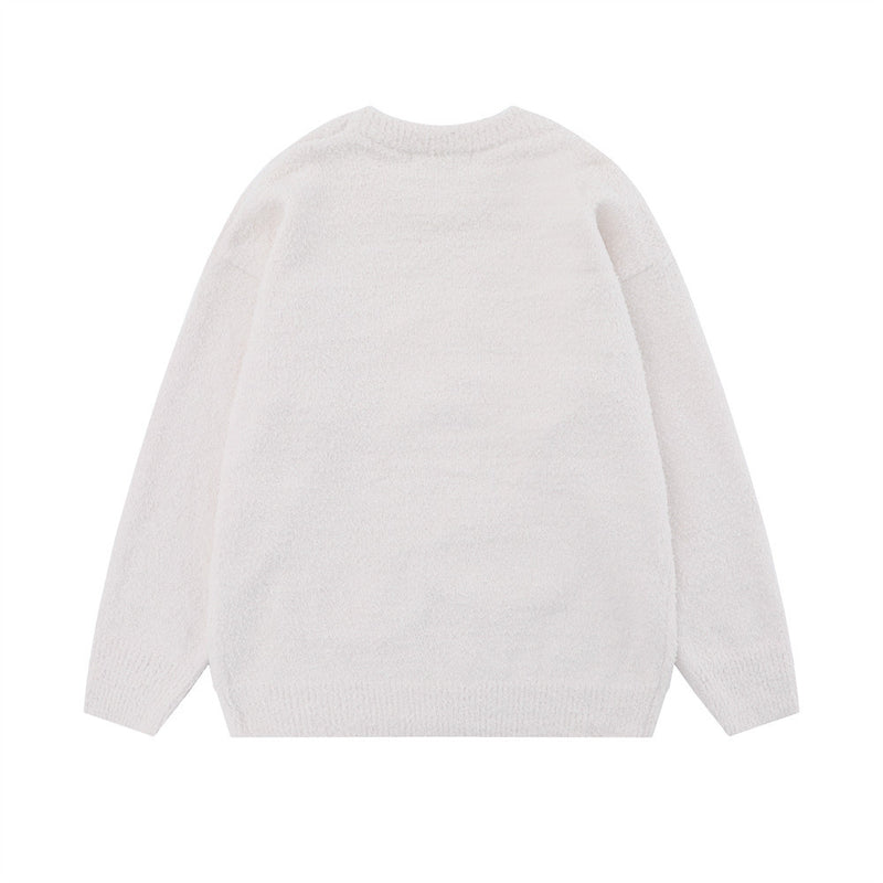 Men Sweater Butterfly Line Sweater Loose