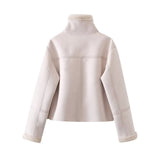 Women Cotton Coat Loose Suede Fleece Jacket