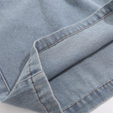 Men Shorts Summer Thin Denim Shorts Loose Elastic Waist