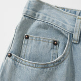 Men Jeans Patch Loose Hole All-Match