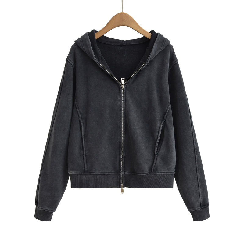 Women Hoodie Heavy Retro Hot Girl Distressed