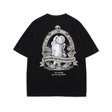 Men T-Shirt Cross Retro Loose All-Match