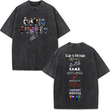 Rapper Chris Brown Big Face Graphic Vintage Washed T-Shirts