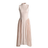 Bohemian Dress Elegant Dress Design Sense Pleated Slim