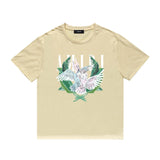 Amiri T Shirt Color Parrot Printing Casual Hip Hop Short Sleeve T-shirt