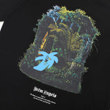 Palm Angle T Shirts Tropical Forest Pattern