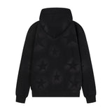Men Fleece Lined Hoodie XINGX Letter Print Sweatshirt Men's Autumn and Winter Loose Zip Coat