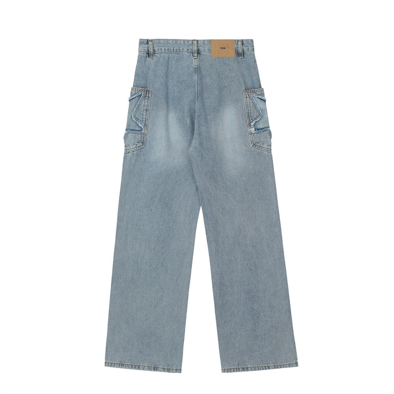 Men Jeans Patch Loose