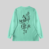 Amiri Sweatshirt AMI Letter Pattern Print Crew Neck Long Sleeve