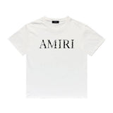 Amiri T Shirt Lettered Casual Hip Hop High Street round Neck Short Sleeve T-shirt