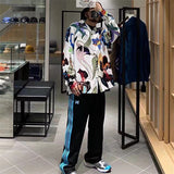 GUILTYPARTIES TIGER Shirts 21AW SKA JACKET Leopard print flower picture long-sleeved shirt