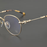 CHH Chrome Hearts Glasses Versatile Literary Retro Round Frame Plain Myopia Glasses Frame