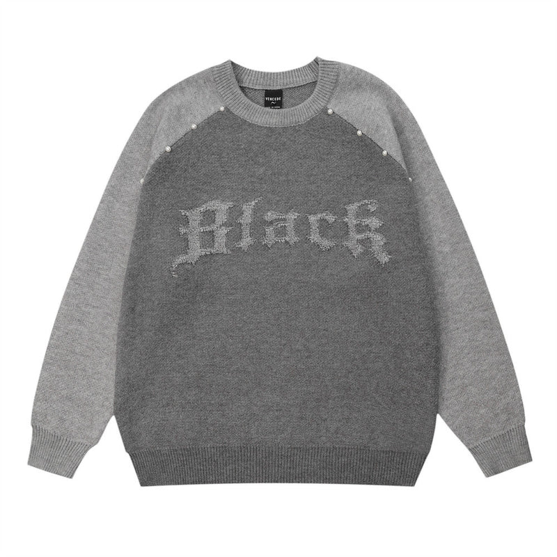 Men Sweater Sweater I Leisure Loose round Neck Knitted Sweater