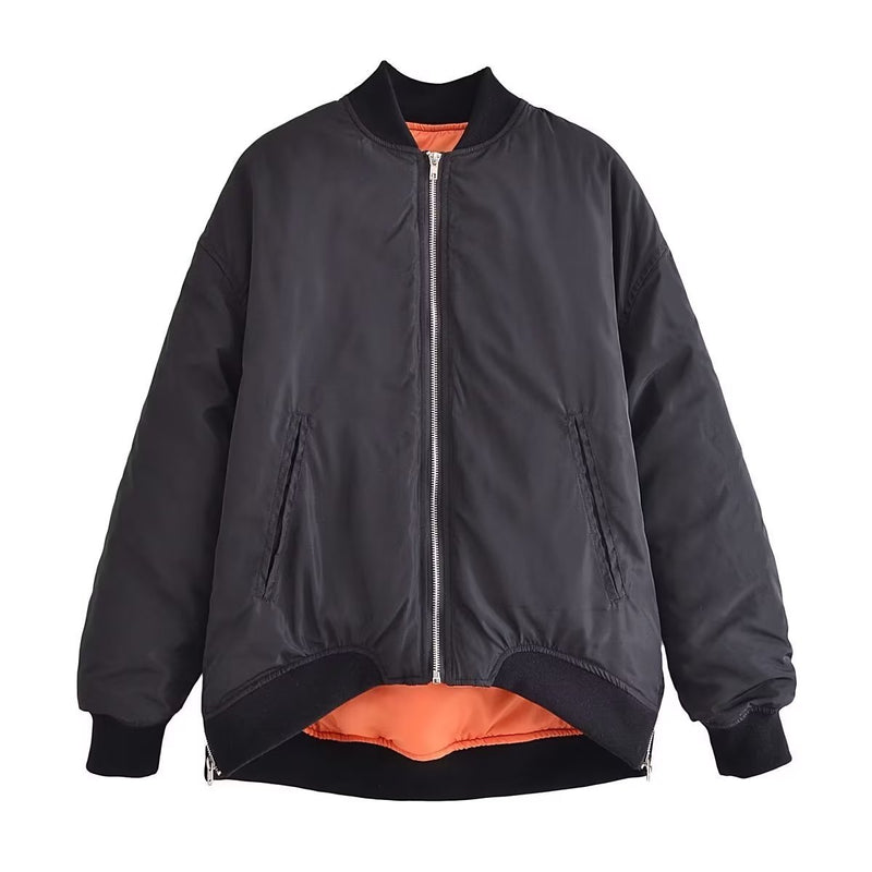 Women Cotton Coat Casual Stand-up Collar Jacket