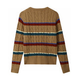 Ralph Lauren Knitted sweaters RL Knitted Skittles Pony Label Twist Vintage Cardigan Striped