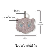 Jewelry Hip Hop Jewelry Copper Inlaid Zircon Dream Pendant Animal Jesus Pieces Spectrum