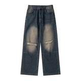 Men Jeans Loose Hole Versatile Casual