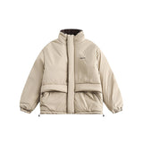 Unisex Coat Loose Winter Cotton Dress Stand Collar