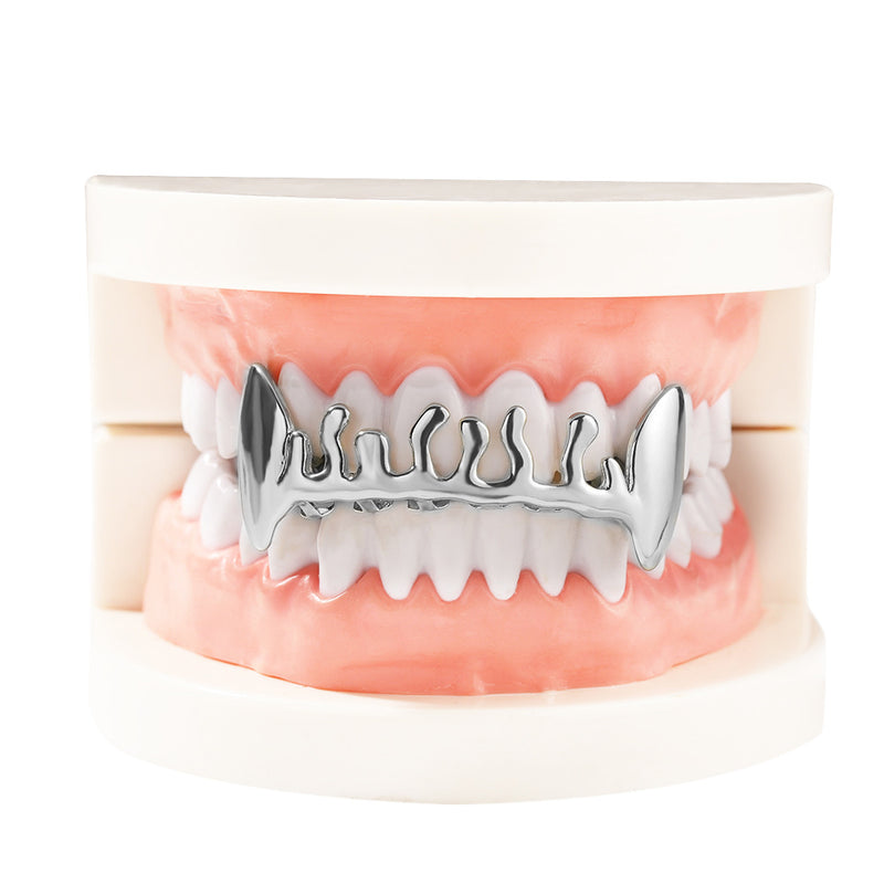 Grillz HIPHOP Gold Braces Real Gold Volcano Lava Braces Hip Hop Spectrum