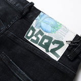 DSQ2 Short Jeans Ripped Stretch Denim Shorts