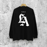 Purple Brand Long Sleeve T-Shirt Fashion Loose Long Sleeve Top