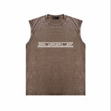 Purple Brand Distressed Tank T Shirts Distressed Sleeveless T-shirt Vest